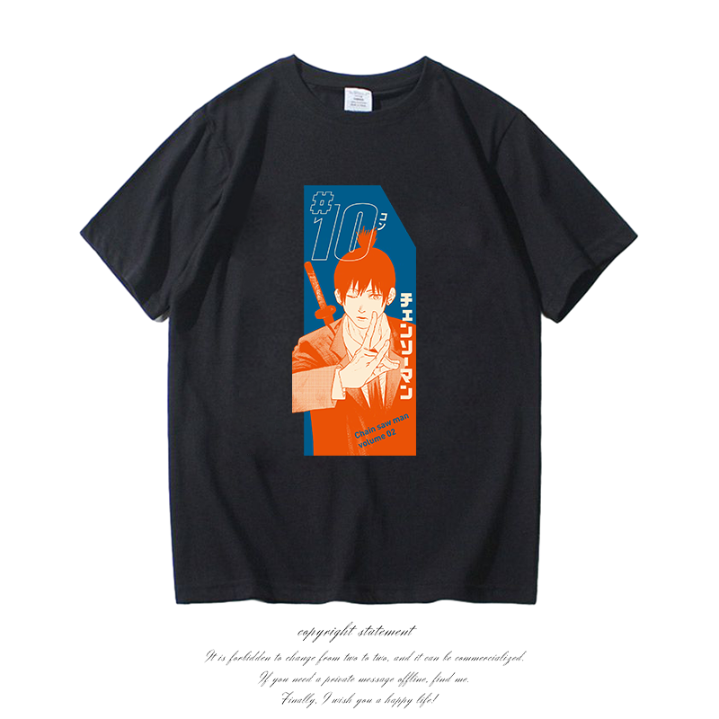 Tee Graphic Print - Chainsaw Man Power Grafik-T-Shirt mit Anime-Print