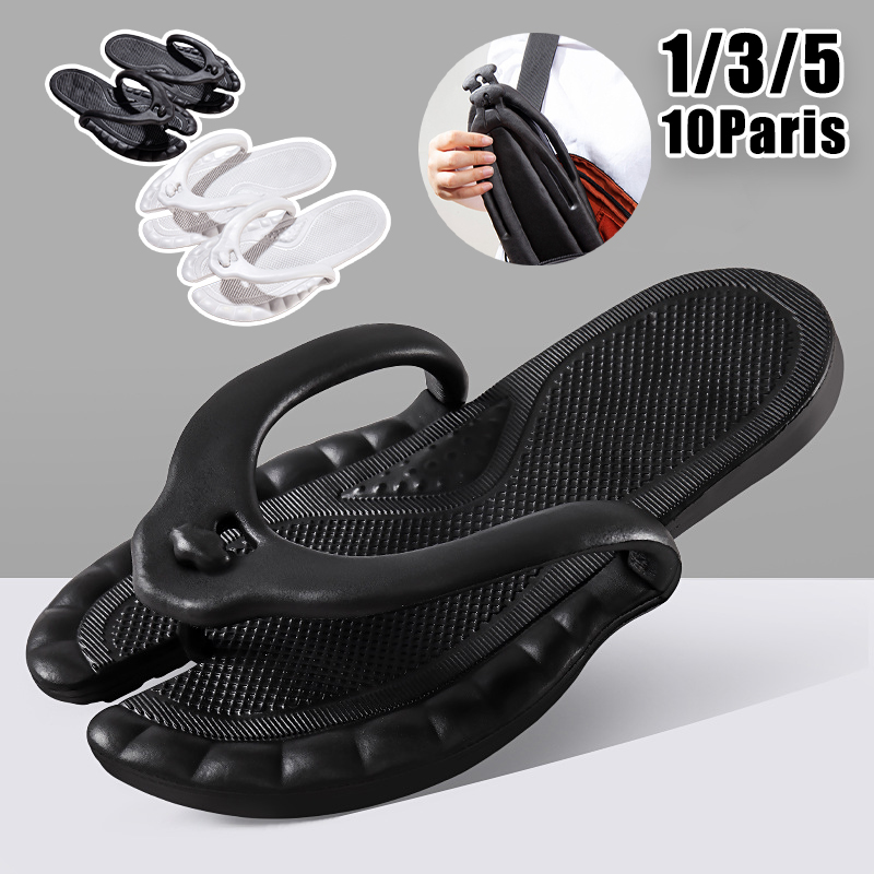 Flip Flop Leather Men - Kompakte Reise-Hausschuhe für Damen und Herren,