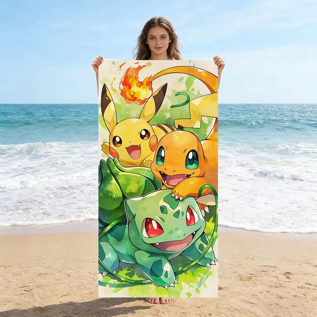 P-Pokemon Starters Anime-Stran – Beach Towel Large Bewertung und Preis
